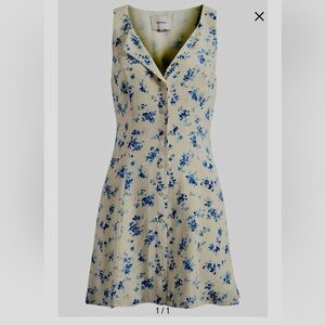 Reformation Rilynn Floral Front Button Minidress